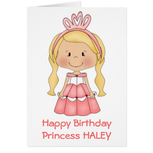 Princess Birthday Cards
 Personalized Princess Birthday card