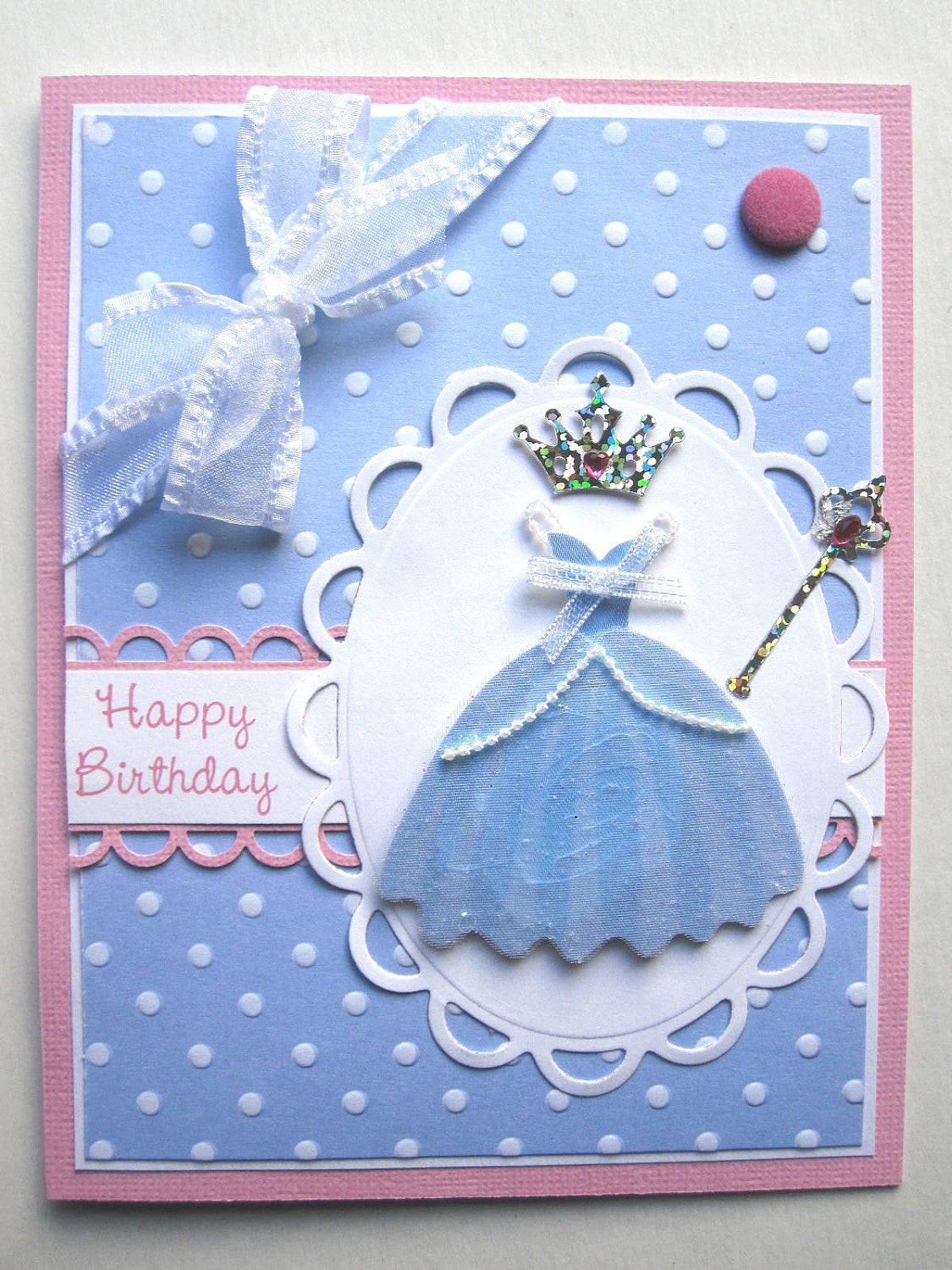 Princess Birthday Cards
 Handmade Princess Birthday card for young girl