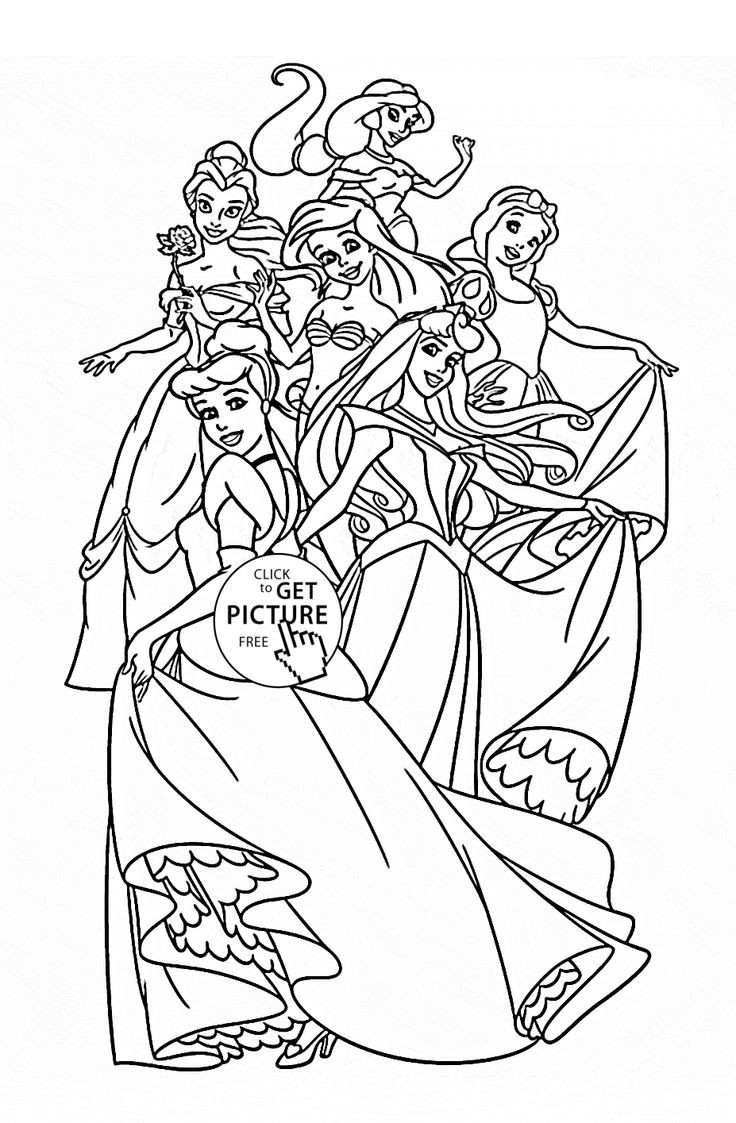 Princess Coloring Sheets For Girls
 57 best Coloring pages for girls images on Pinterest