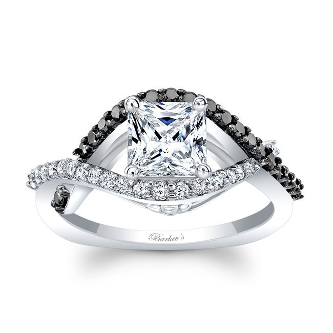 Princess Cut Black Diamond Engagement Rings
 Barkev s Black Diamond Princess Cut Engagement Ring