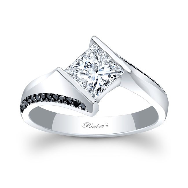 Princess Cut Black Diamond Engagement Rings
 Barkev s Black Diamond Princess Cut Engagement Ring