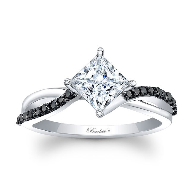 Princess Cut Black Diamond Engagement Rings
 Barkev s Princess Cut Black Diamond Engagement Ring