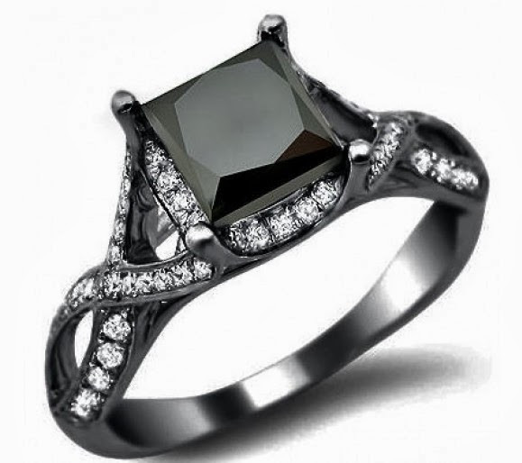 Princess Cut Black Diamond Engagement Rings
 Women s Jewelry News Blue Diamond Engagement Ring Bridal