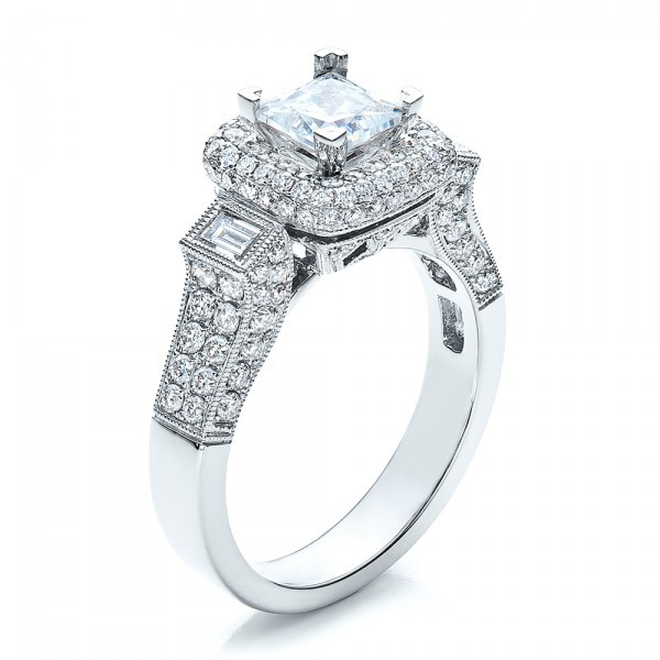 Princess Cut Halo Diamond Engagement Rings
 Princess Cut Diamond Halo Engagement Ring Vanna K