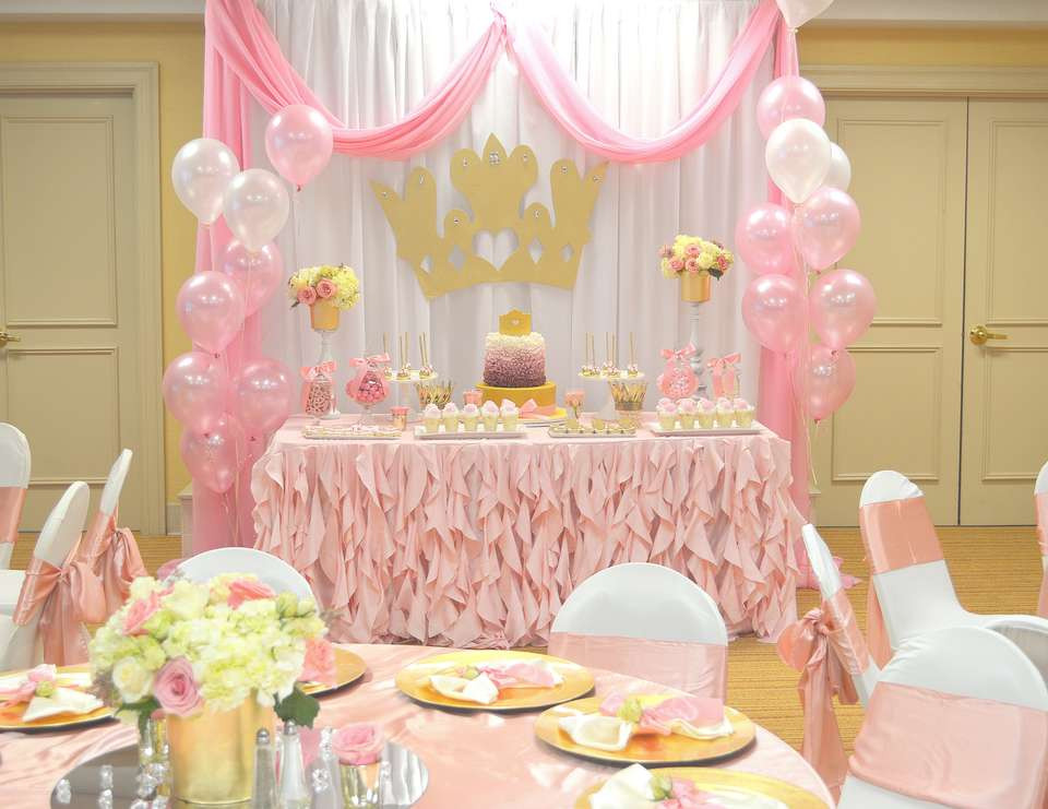 Princess First Birthday Party Ideas
 Pink Princess Birthday "Princess First Birthday Party