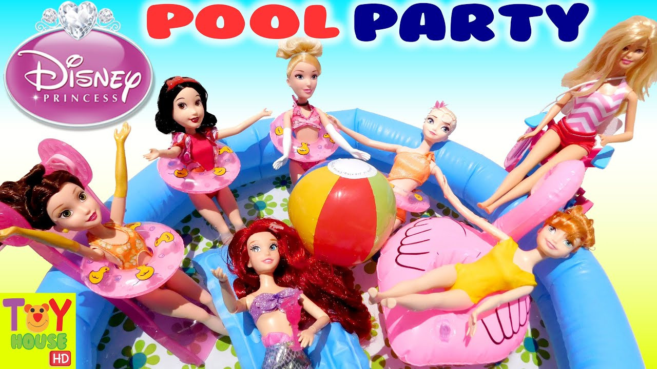 Princess Pool Party Ideas
 Disney Princesses POOL PARTY