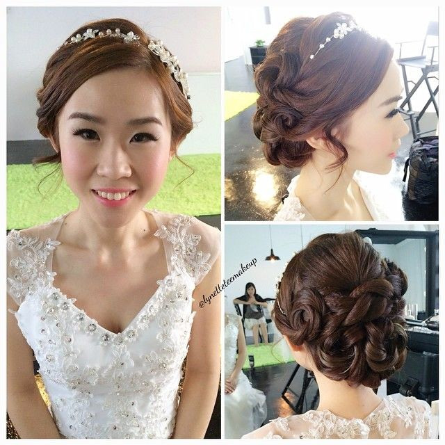 Princess Updo Hairstyle
 Wedding day makeup and hairdo princess twisted updo Bride