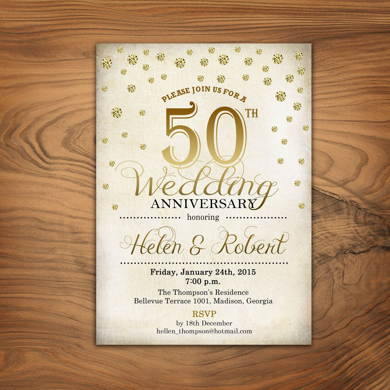 Printable 50th Wedding Anniversary Invitations
 Pin by Piper Davis on Party Planning