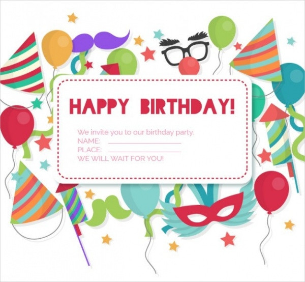 Printable Birthday Invitation Cards
 25 Free Printable Birthday Invitations PSD AI Illustrator