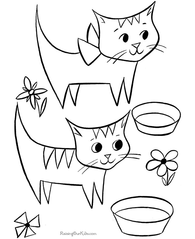 Printable Cat Coloring Pages For Kids
 Printable Kid Coloring Page Cats