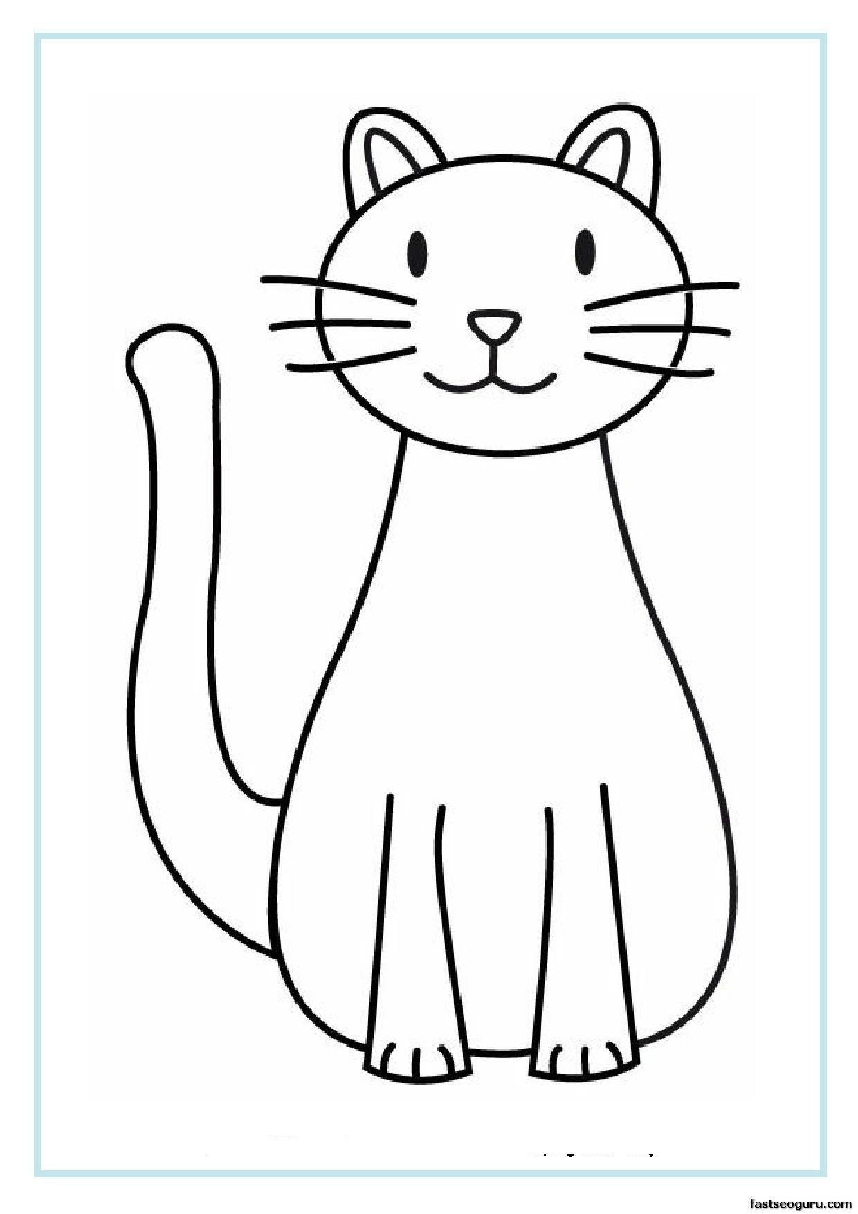 Printable Cat Coloring Pages For Kids
 1000 images about Drawing Ideas for Kids on Pinterest