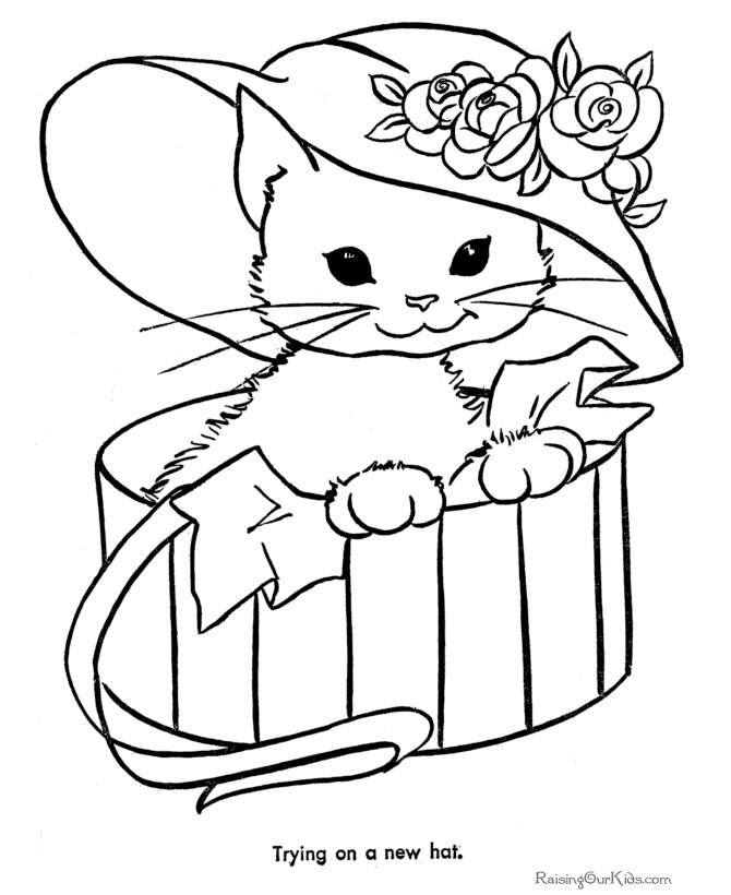 Printable Cat Coloring Pages For Kids
 Free Printable Cat Coloring Pages 003