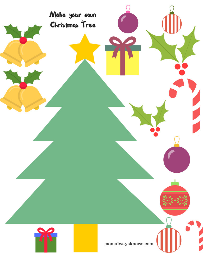 Printable Christmas Crafts For Kids
 Decorate Your Own Christmas Tree Printable