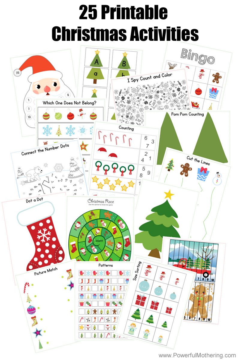 Printable Christmas Crafts For Kids
 25 Printable Christmas Activities for Preschoolers and