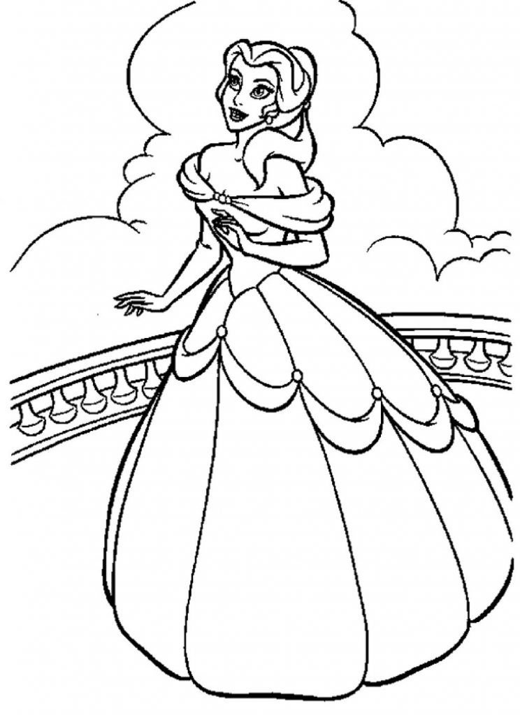 Printable Coloring Books For Kids
 Free Printable Belle Coloring Pages For Kids
