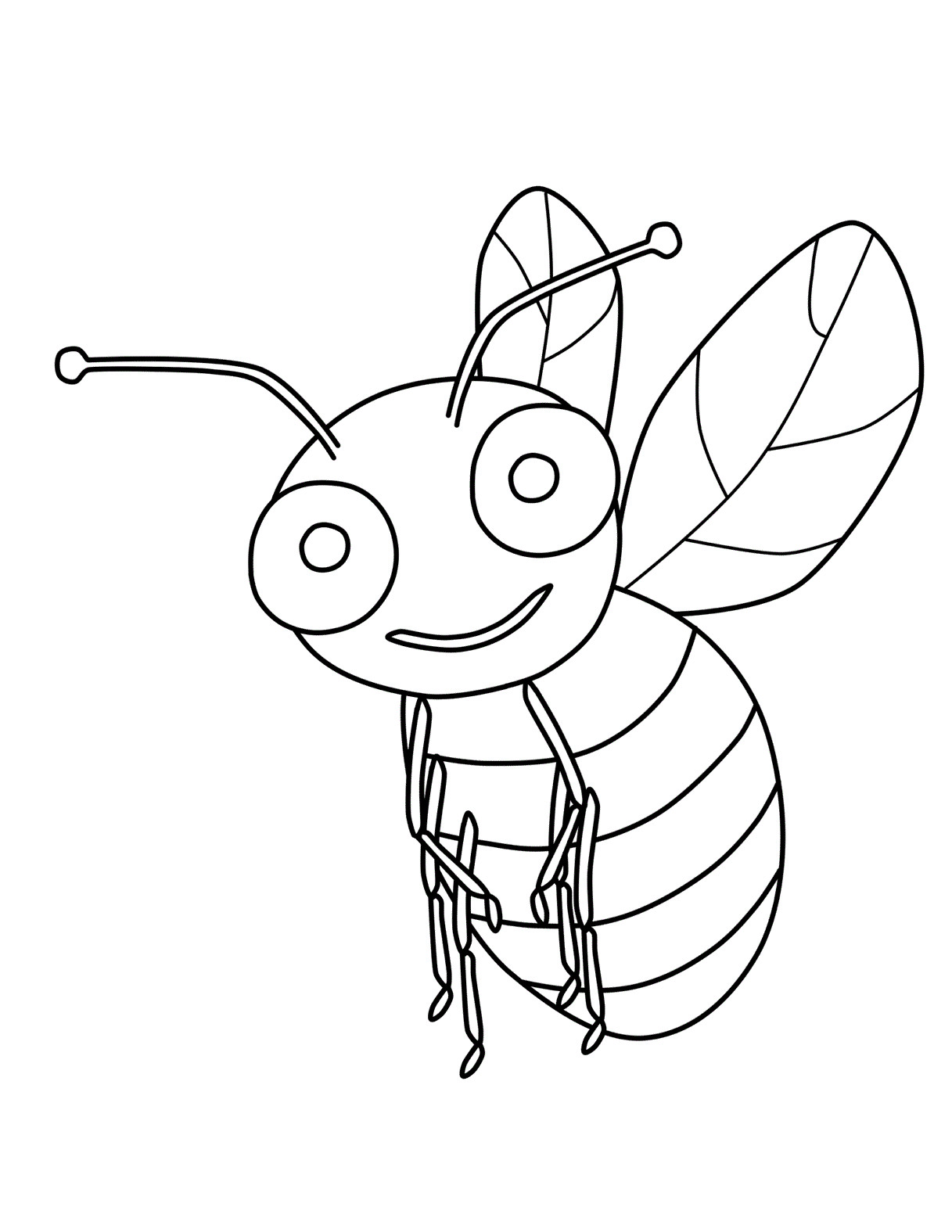 Printable Coloring For Kids
 Free Printable Bumble Bee Coloring Pages For Kids