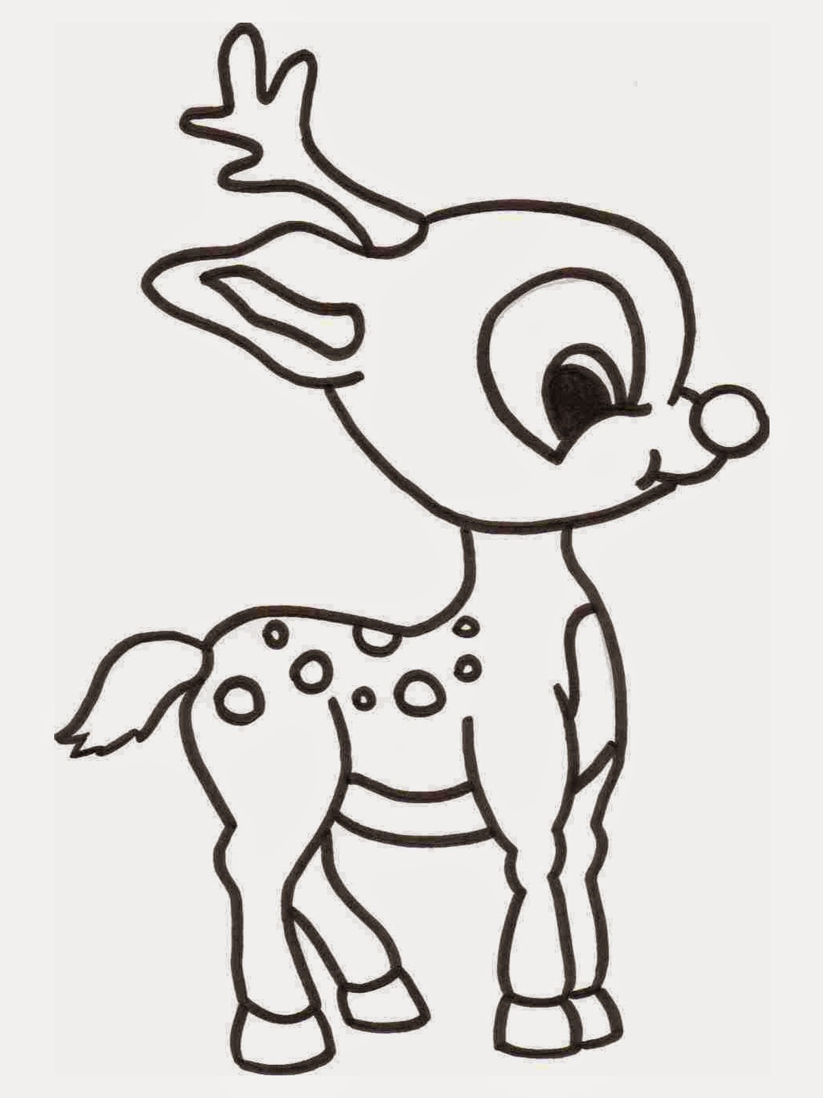 Printable Coloring For Kids
 Reindeer Baby Printable Animals Kids Coloring Pages