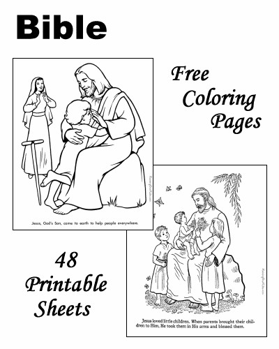 Printable Coloring Pages Bible Stories
 Free Printable Bible Coloring Pages