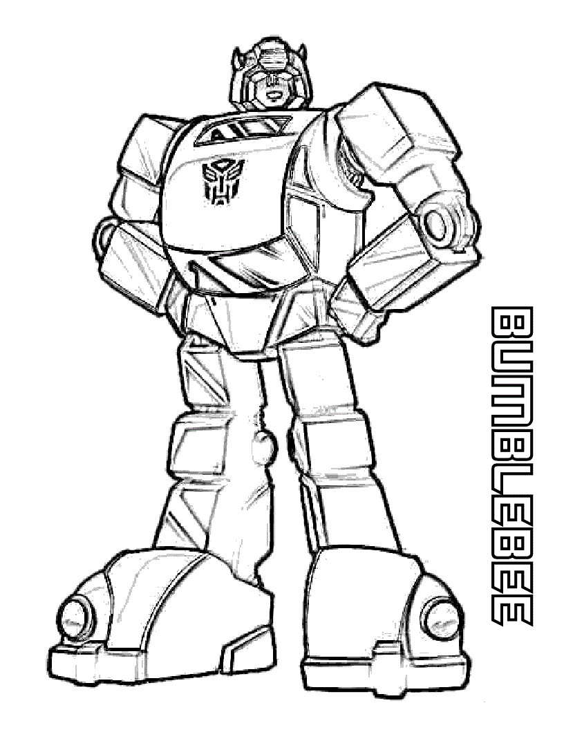 Printable Coloring Pages Boys
 Bumblebee Transformer Coloring Page for Boys Printable