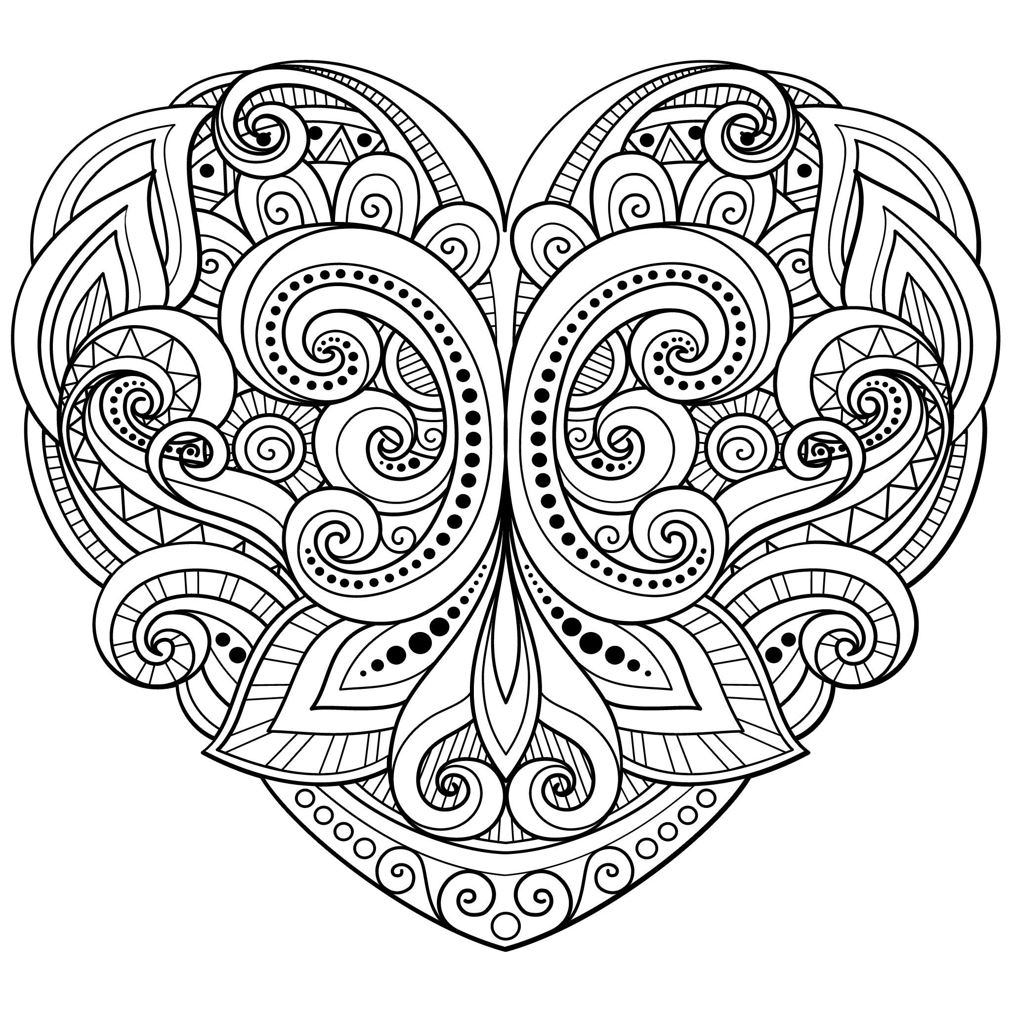 Printable Coloring Pages For Adults Love
 Love heart coloring page