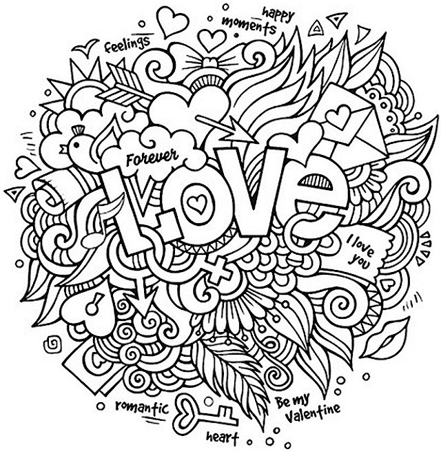 Printable Coloring Pages For Adults Love
 Doodle Coloring Pages Best Coloring Pages For Kids