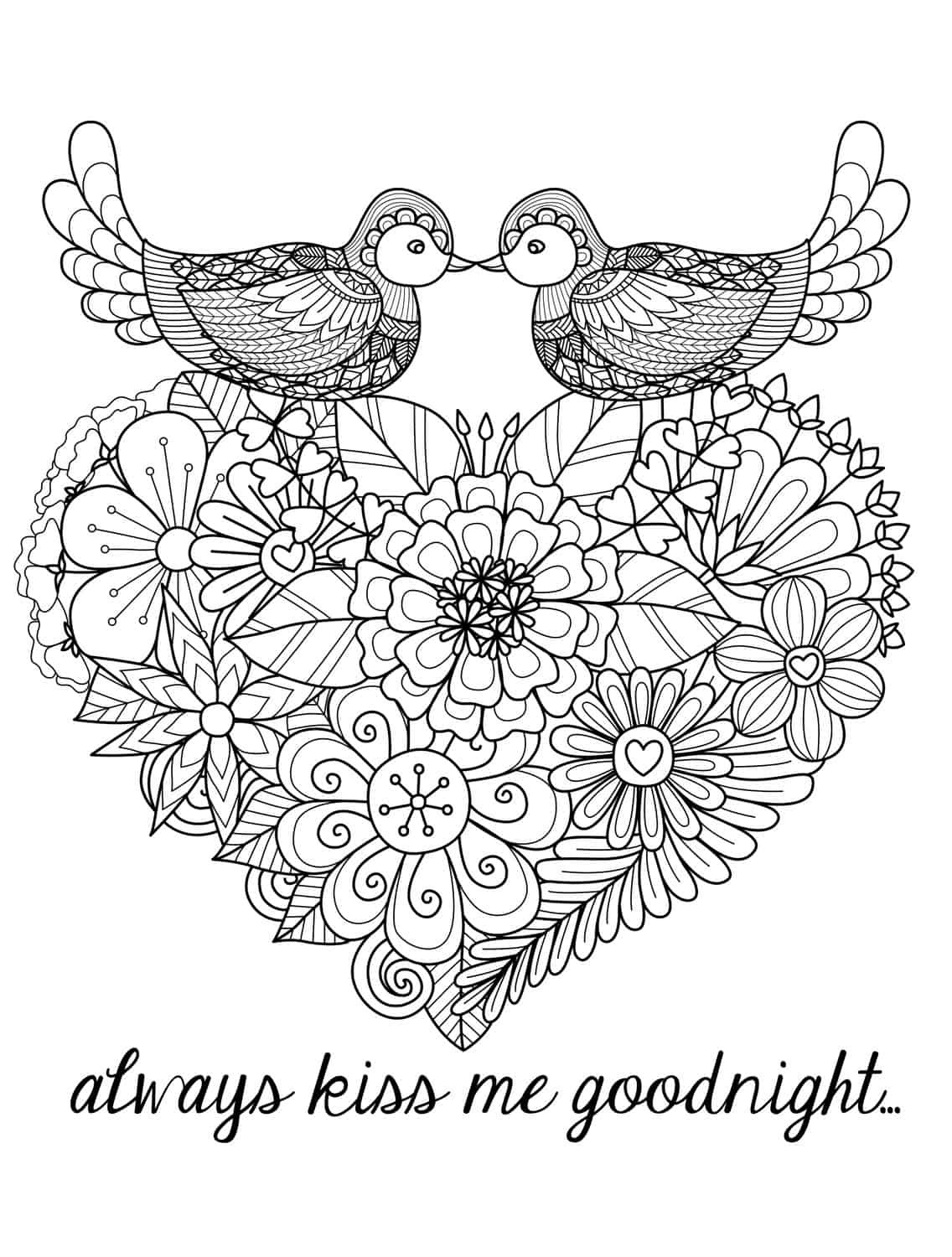 Printable Coloring Pages For Adults Love
 20 Free Printable Valentines Adult Coloring Pages Nerdy