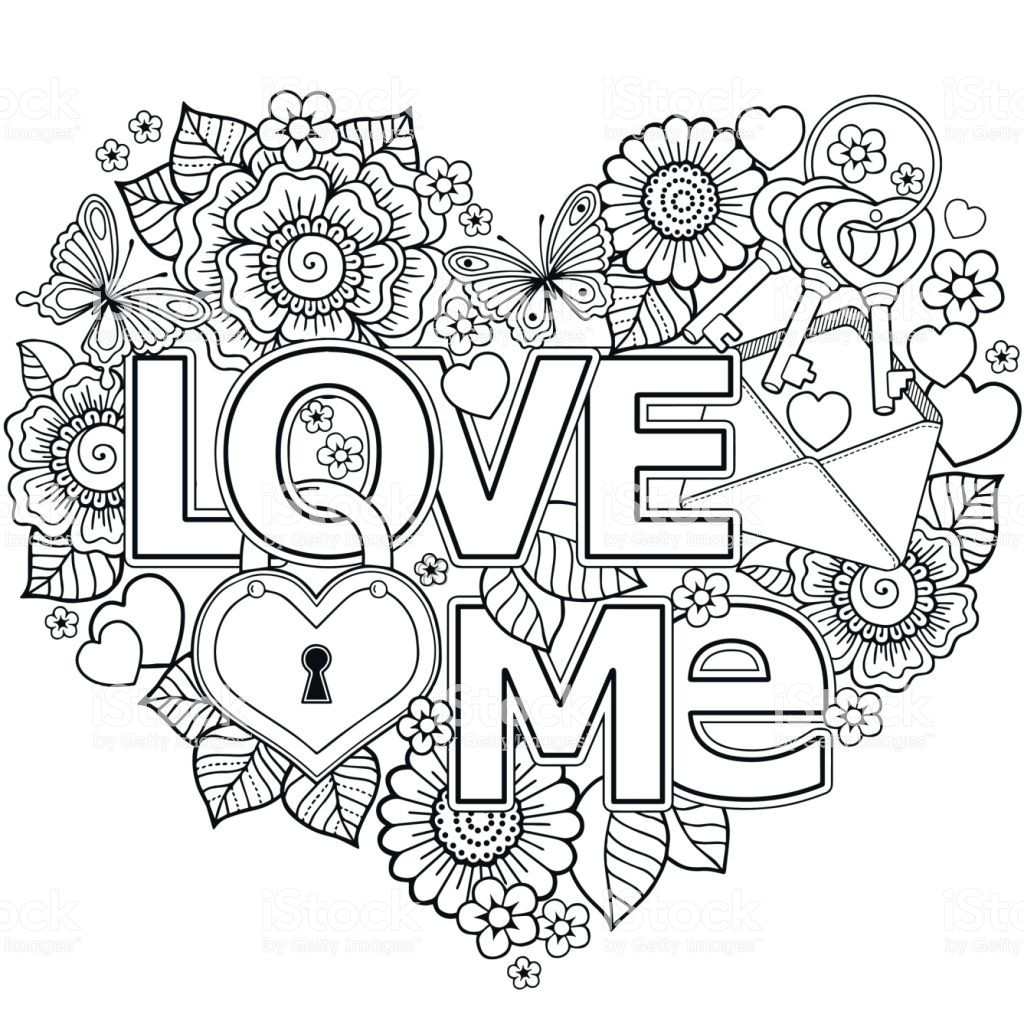 Printable Coloring Pages For Adults Love
 Vector Coloring Page For Adultheart Made Abstract