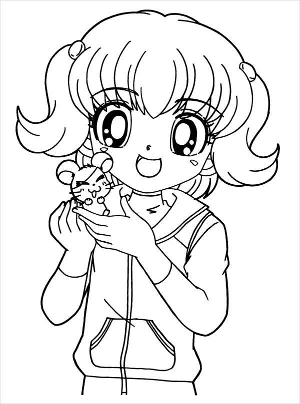 Printable Coloring Pages Girls
 8 Anime Girl Coloring Pages PDF JPG AI Illustrator