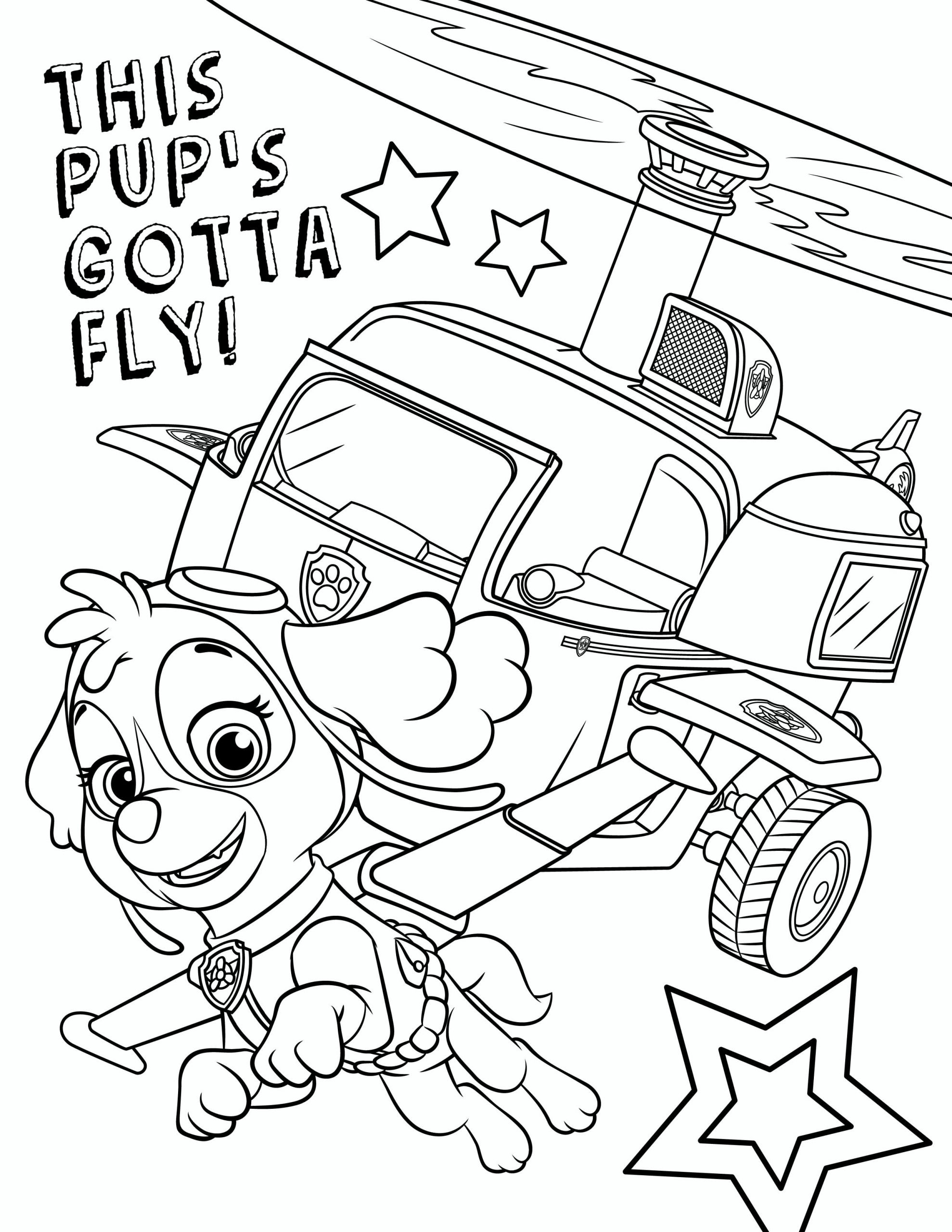 Printable Coloring Pages Paw Patrol
 Free PAW Patrol Coloring Pages
