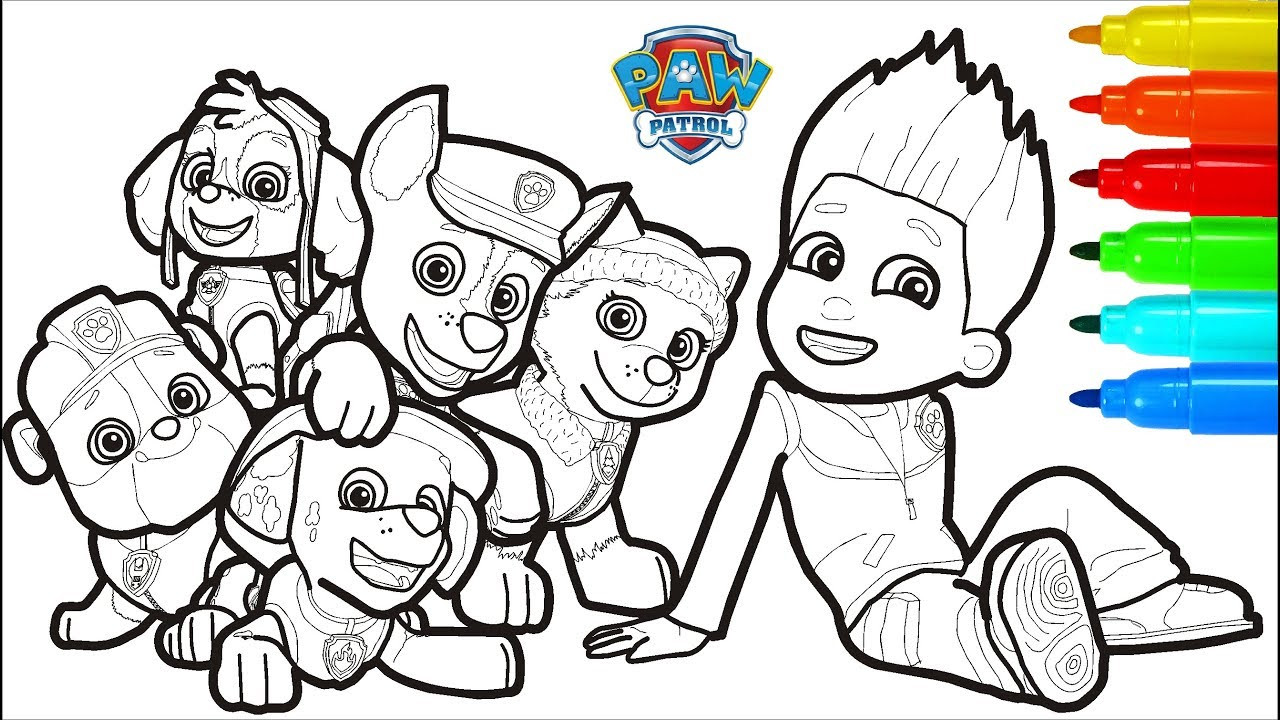 Printable Coloring Pages Paw Patrol
 PAW PATROL Coloring Pages Markers