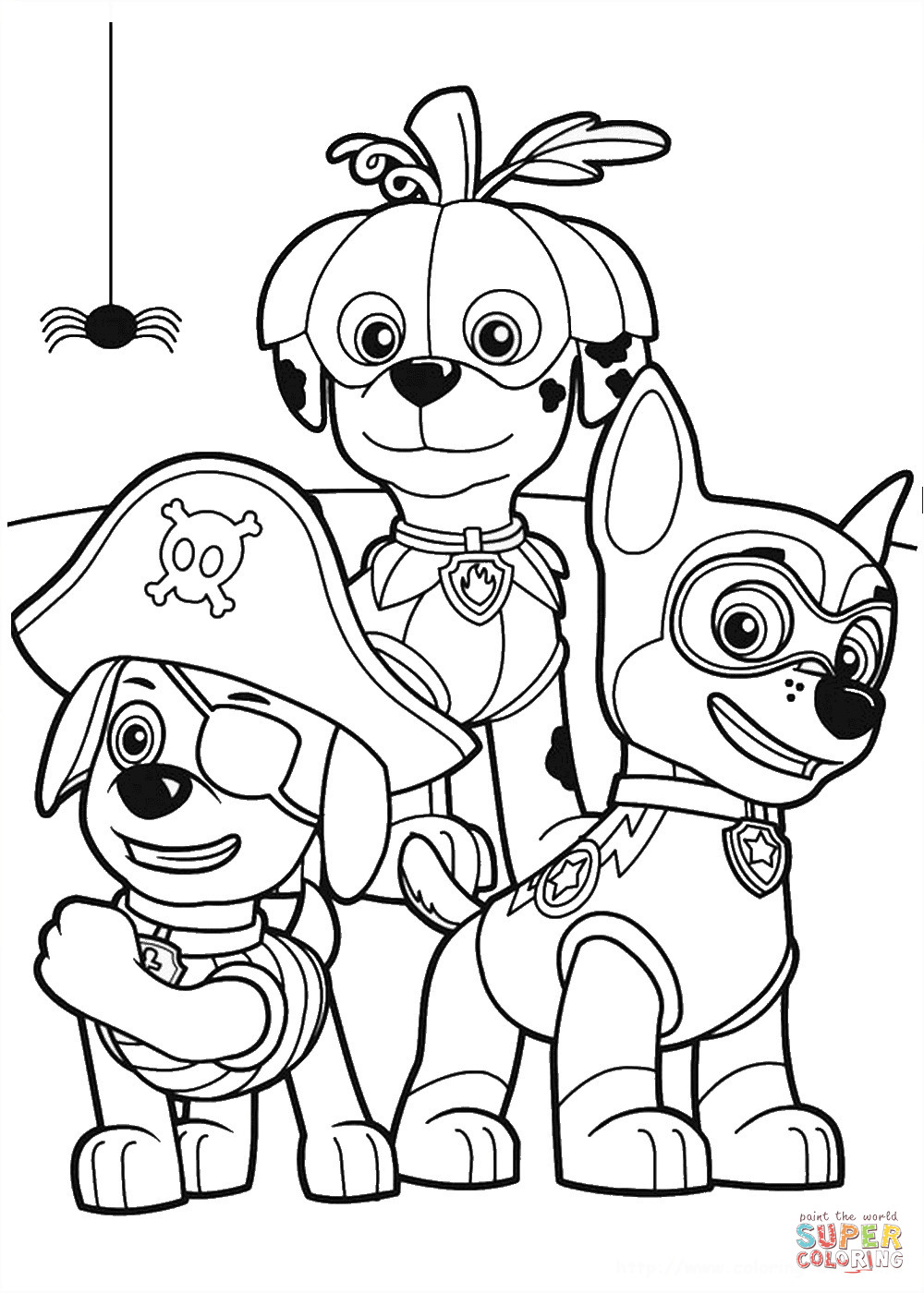 Printable Coloring Pages Paw Patrol
 Paw Patrol Halloween Party coloring page
