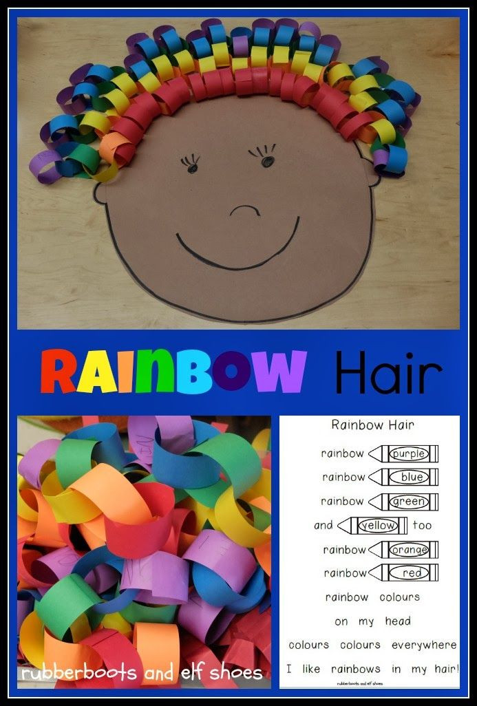 Printable Crafts For Preschoolers
 rainbow hair activity for preschool and kindergarten