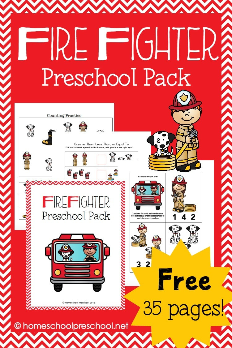 Printable Crafts For Preschoolers
 FREE Fireman Preschool Pack