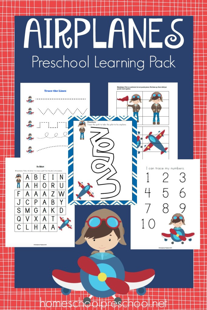 Printable Crafts For Preschoolers
 FREE Preschool Airplane Learning Pack