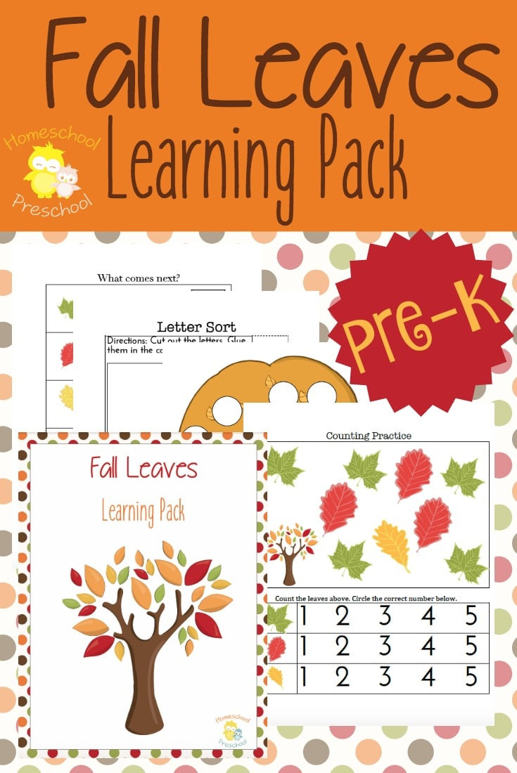 Printable Crafts For Preschoolers
 FREE Fall Leaves Preschool Pack
