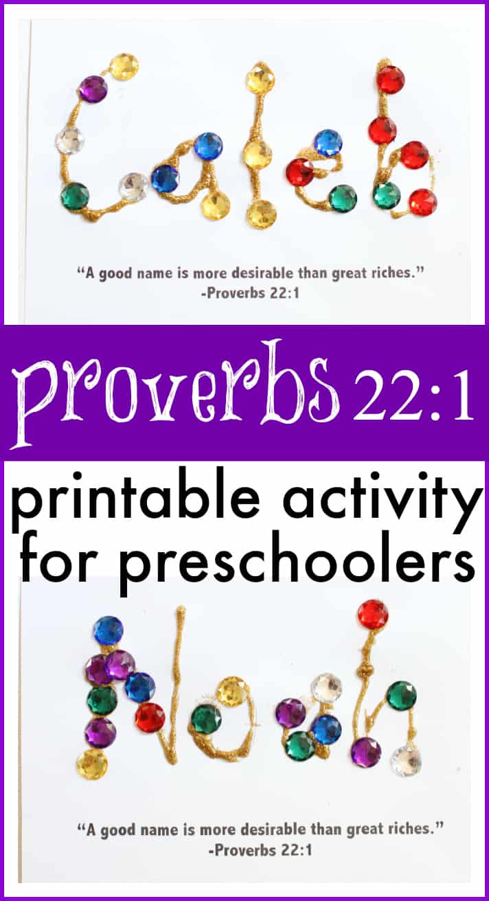 Printable Crafts For Preschoolers
 Proverbs 22 1 Activity for Preschoolers I Can Teach My