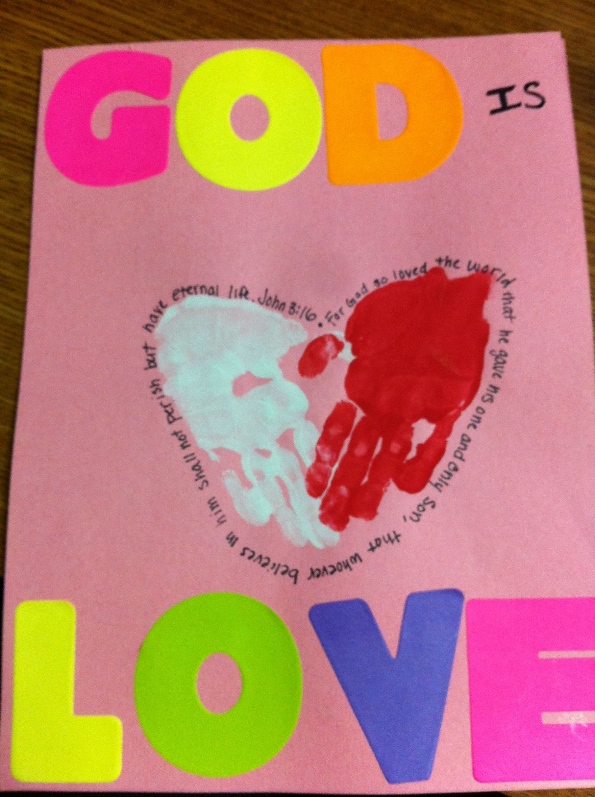 Printable Crafts For Preschoolers
 class craft we made hand print hearts and put our bible