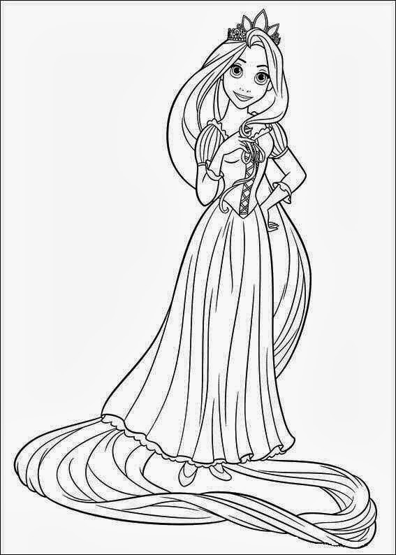 Printable Detailed Coloring Pages
 Rapunzel Tangled Coloring Pages Free Printable