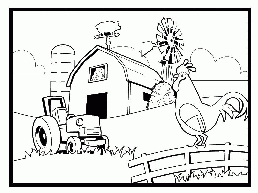 Printable Farm Coloring Pages
 Farm Coloring Pages For Preschool Coloring Home