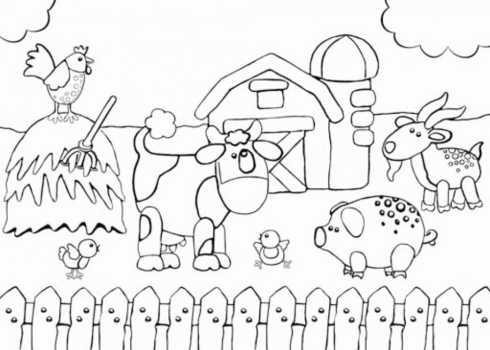 Printable Farm Coloring Pages
 Get This Free Farm Coloring Pages F5W4W