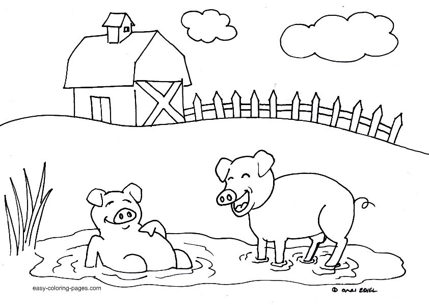 Printable Farm Coloring Pages
 DIY Farm Crafts and Activities with 33 Farm Coloring