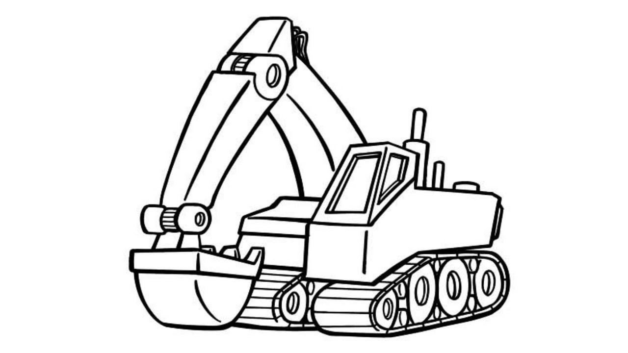 Printable Kids Coloring Pages
 How to Draw Excavator Truck Coloring Pages Truck Colors