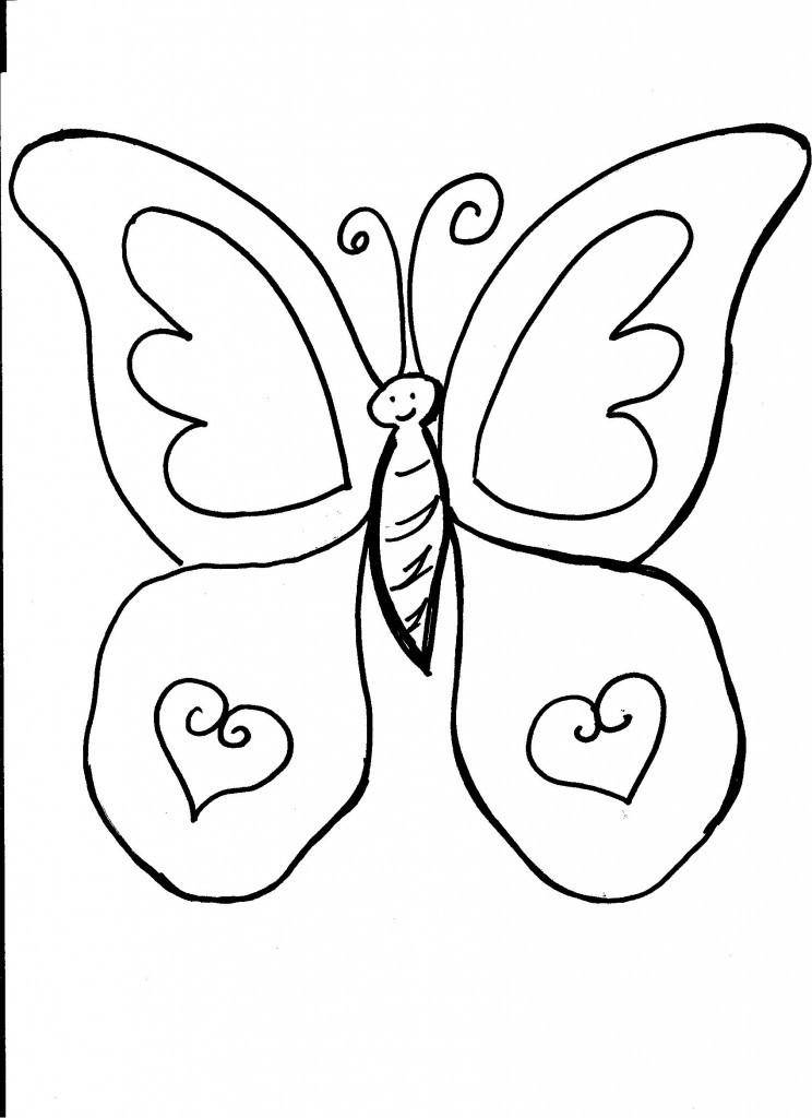 Printable Kids Coloring Sheets
 Free Printable Butterfly Coloring Pages For Kids