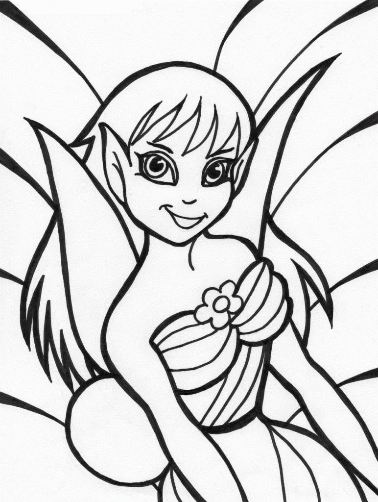 Printable Kids Coloring Sheets
 Free Printable Fairy Coloring Pages For Kids