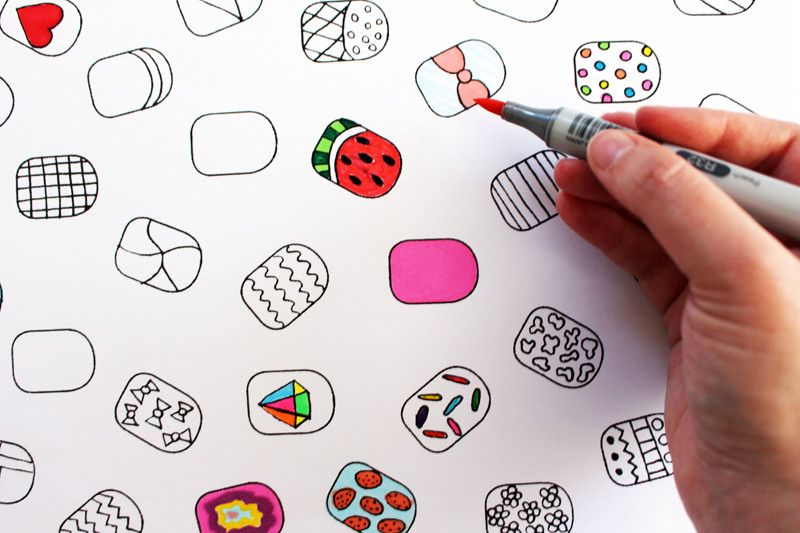 Printable Nail Designs
 DIY Nail Art Colouring In Sheet