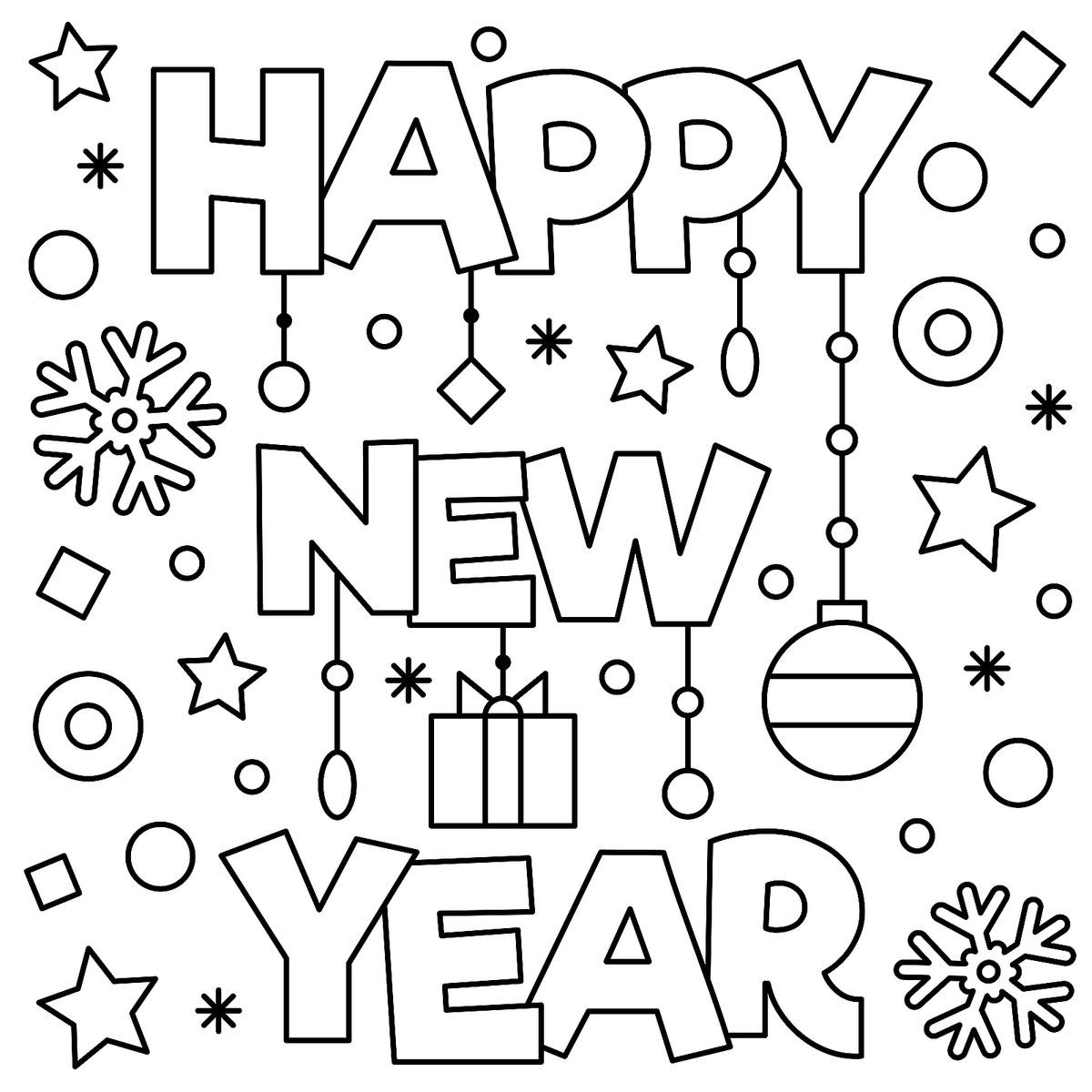 Printable New Years Coloring Pages
 New Year & January Coloring Pages Printable Fun to Help