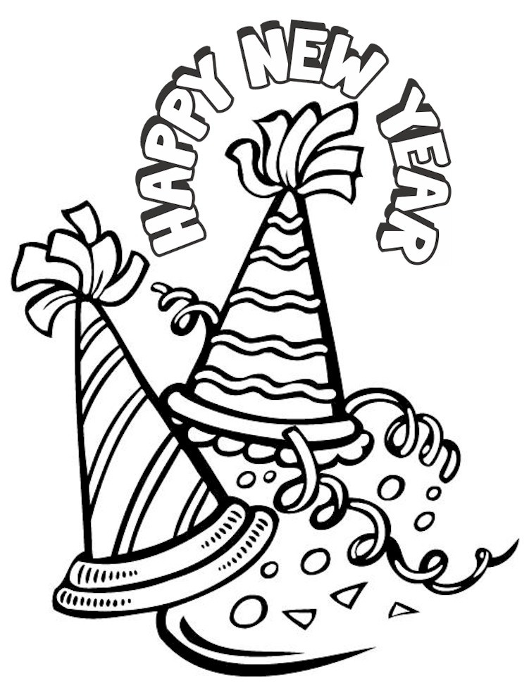 Printable New Years Coloring Pages
 New Years Coloring Page