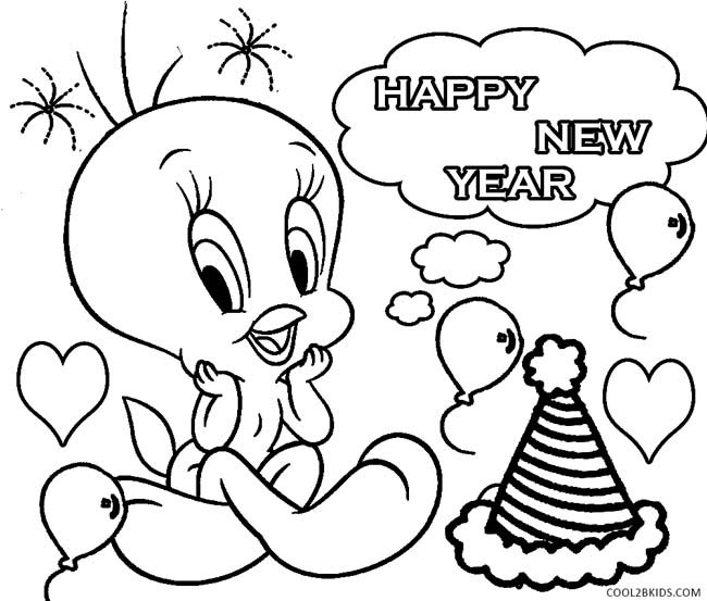 Printable New Years Coloring Pages
 New Years Coloring Pages Kidsuki