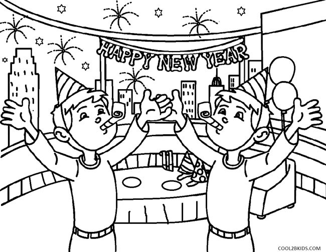 Printable New Years Coloring Pages
 Printable New Years Coloring Pages For Kids