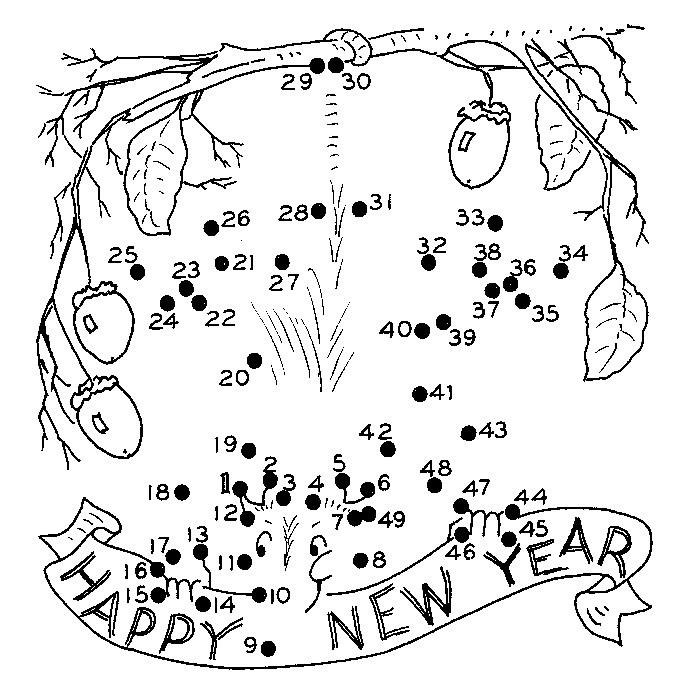 Printable New Years Coloring Pages
 New Years Activity Sheet